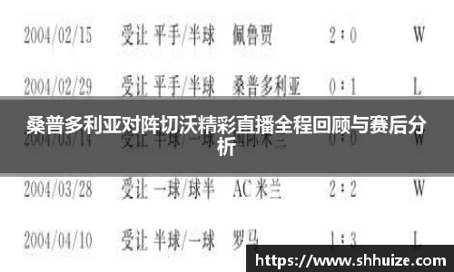 桑普多利亚对阵切沃精彩直播全程回顾与赛后分析